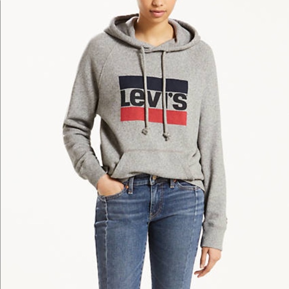 Nwt Levis Cropped Graphic Sport Hoodie 